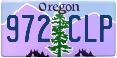 OR license plate 972CLP