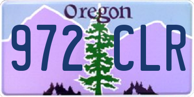 OR license plate 972CLR