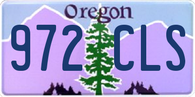 OR license plate 972CLS