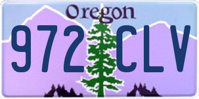 OR license plate 972CLV