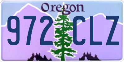 OR license plate 972CLZ