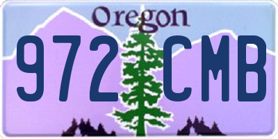OR license plate 972CMB