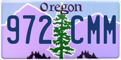 OR license plate 972CMM