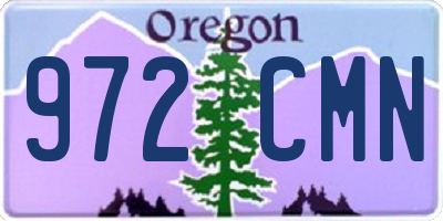 OR license plate 972CMN