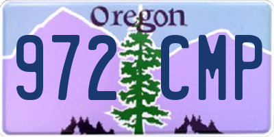 OR license plate 972CMP