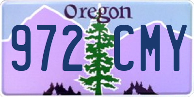 OR license plate 972CMY
