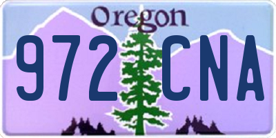 OR license plate 972CNA