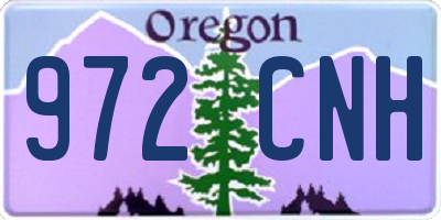 OR license plate 972CNH