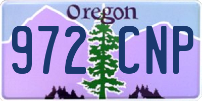 OR license plate 972CNP