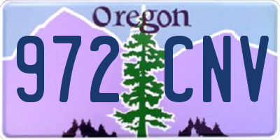 OR license plate 972CNV