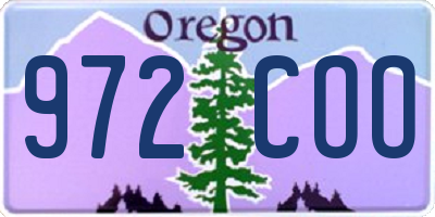 OR license plate 972COO