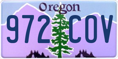 OR license plate 972COV