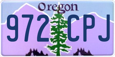 OR license plate 972CPJ