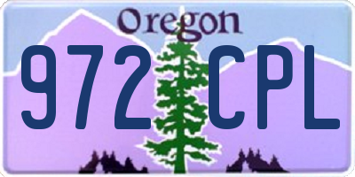 OR license plate 972CPL