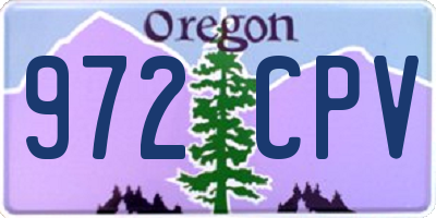 OR license plate 972CPV