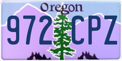 OR license plate 972CPZ