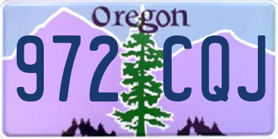 OR license plate 972CQJ