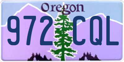 OR license plate 972CQL
