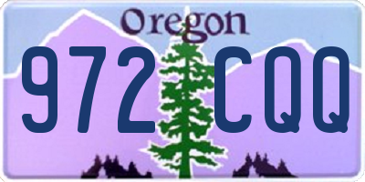 OR license plate 972CQQ
