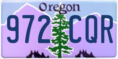 OR license plate 972CQR