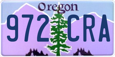 OR license plate 972CRA