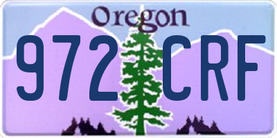 OR license plate 972CRF