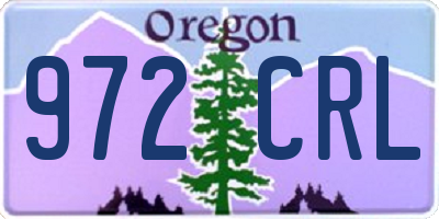 OR license plate 972CRL