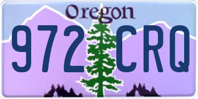 OR license plate 972CRQ
