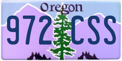 OR license plate 972CSS