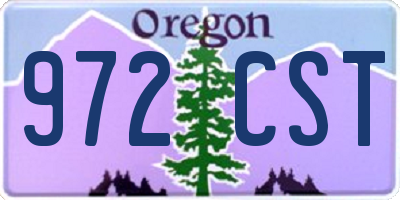 OR license plate 972CST