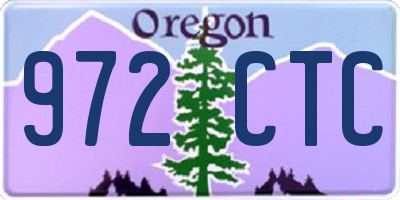OR license plate 972CTC