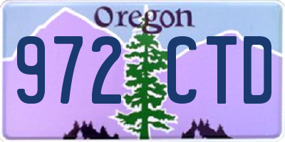 OR license plate 972CTD