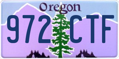 OR license plate 972CTF