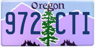 OR license plate 972CTI