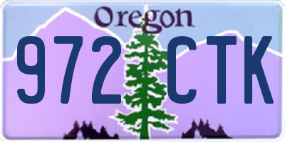 OR license plate 972CTK