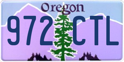 OR license plate 972CTL
