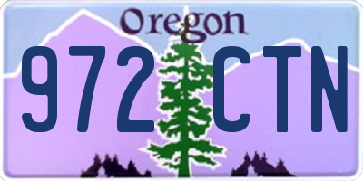 OR license plate 972CTN