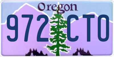 OR license plate 972CTO