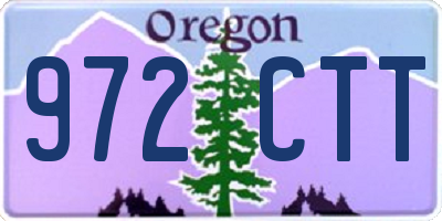 OR license plate 972CTT