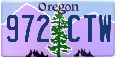 OR license plate 972CTW