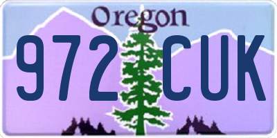 OR license plate 972CUK