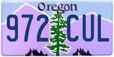 OR license plate 972CUL