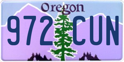 OR license plate 972CUN
