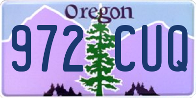 OR license plate 972CUQ