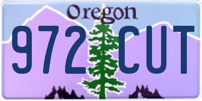 OR license plate 972CUT