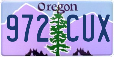 OR license plate 972CUX