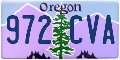 OR license plate 972CVA