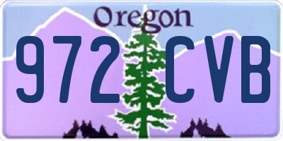 OR license plate 972CVB