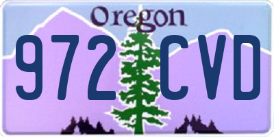 OR license plate 972CVD
