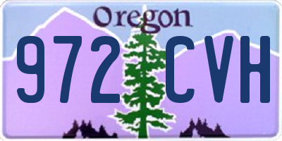 OR license plate 972CVH